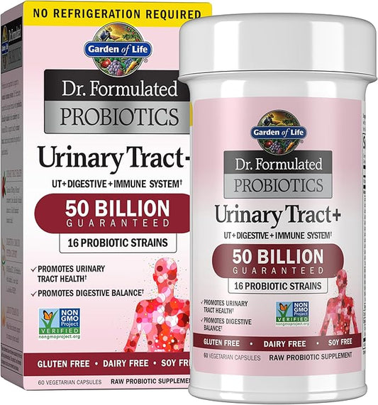 Garden of Life Dr. Formulated - Acidophilus Probiotic Supports Urinary Tract Health Digestive Balance - Gluten Dairy and Soy-Free, 60 Count