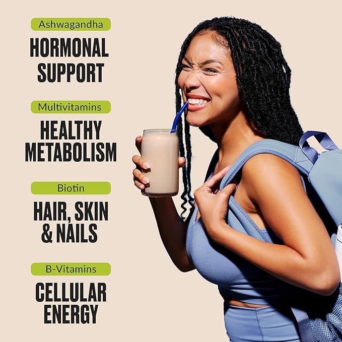 VitaHustle ONE - Superfood Meal Replacement Powder, Plant Based Protein Shake Powder, Vegan. 86 Superfoods, Vitamins, & Minerals, Ashwagandha, Adaptogens. Founded by Kevin Hart. (Vanilla 2-Pack)