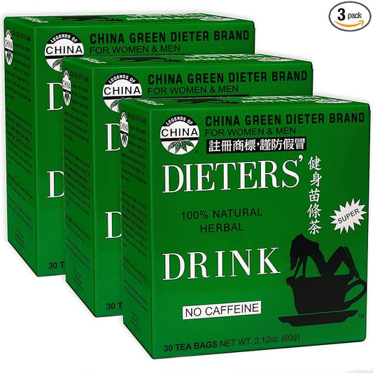 Uncle Lee's Tea Detox Tea with Senna Laxative, Constipation Relief for Adults, Supports A Healthy Weight, Caffeine-Free Herbal Tea Bags, 30 Count (Pack of 3)
