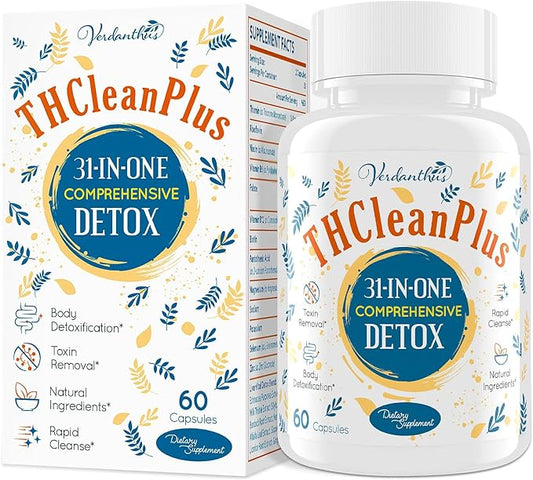 31-in-ONE Detox and Liver Cleanser, Fast Detox, Full Body Detox, Toxins Cleaner for Liver, Kidney, Natural Herbal Formula, Support Immune & Mood, Made in USA, 60 Capsules