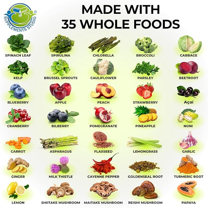Vegan Whole Food Multivitamin Without Iron, Daily Multivitamin for Women and Men, Made with Fruits & Vegetables, B-Complex, Probiotics, Enzymes, CoQ10, Omegas, Turmeric, Non-GMO, 90 Count