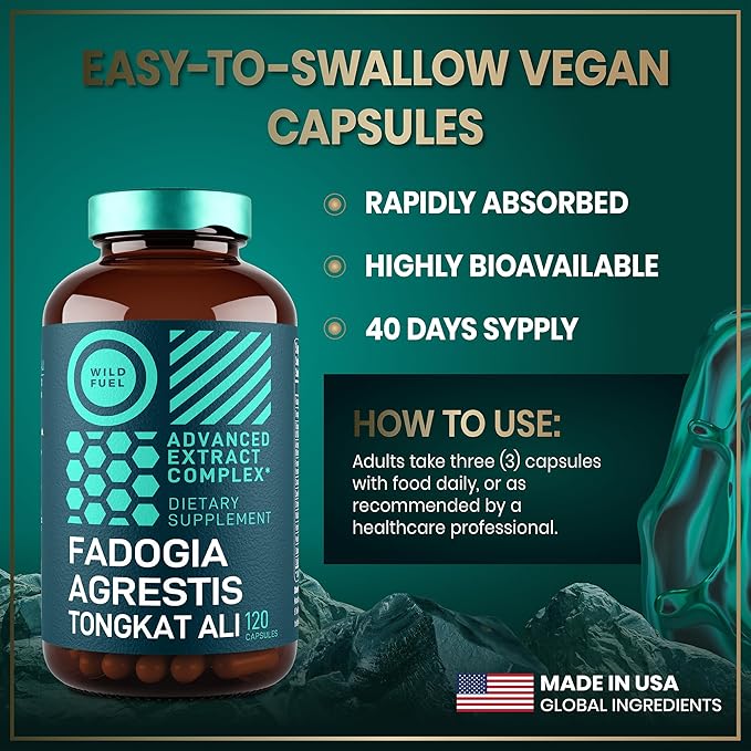 Fadogia Agrestis and Tongkat Ali Supplement - Fadogia Agrestis 600mg, 500mg Tongkat Ali Muscle and Strength Support - Longjack Tongkat Ali for Men plus Ashwagandha Maca Fenugreek Complex - 120 Caps