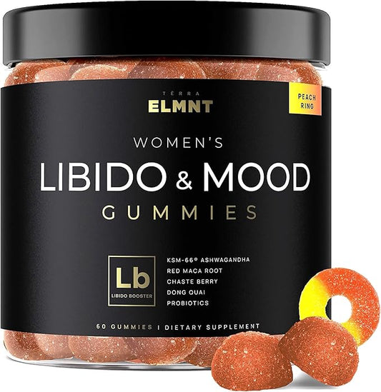 4,050mg Libido Booster for Women KSM-66 Ashwagandha Gummies w. 30x Strength Red Maca Root - Strongest Female Libido Mood Booster + Hormone Balance for Women Cortisol Reducer & Stress Relief Gummy