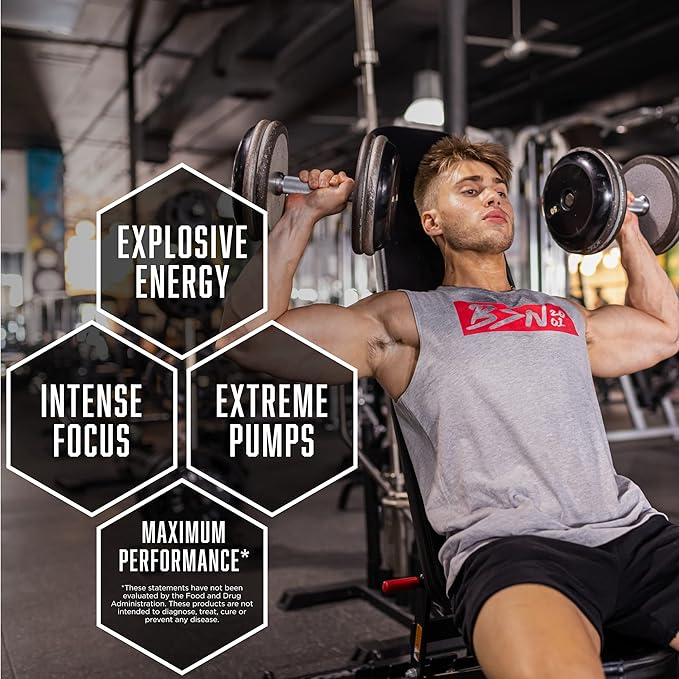 BSN N.O.-XPLODE Pre Workout Powder, Energy Supplement for Men and Women with Creatine and Beta-Alanine, Flavor: Grape, 60 Servings