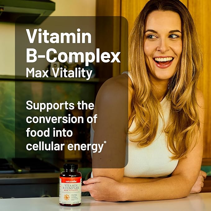 NatureWise Vitamin B Complex for Women and Men - with Folic Acid Biotin B1 B2 B3 B6 B12 - Support Cellular Energy & Mental Clarity - Gluten & Dairy Free, Non-GMO - 360 Softgels[1-Year Supply]