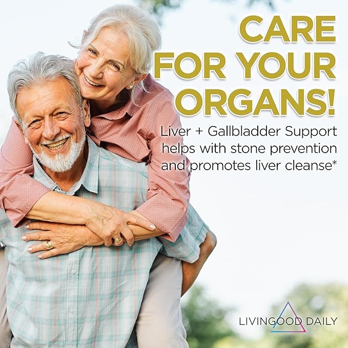 Livingood Daily Liver & Gallbladder Cleanse, 56 Vegetarian Capsules - Gallbladder Supplement with Ox Bile Powder Supports Digestion - Promotes Liver Function - Non-GMO, Gluten-Free & Allergen-Free