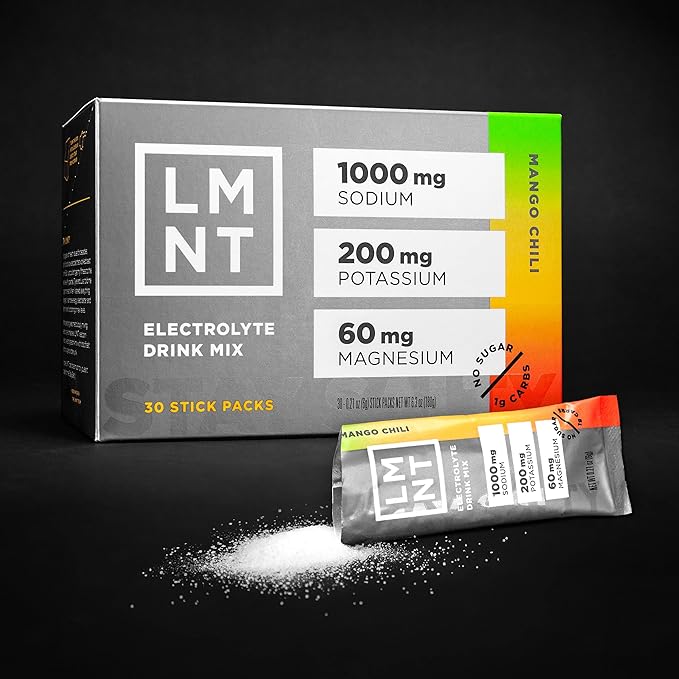 LMNT Zero Sugar Electrolytes - Mango Chili Salt | Drink Mix | 30 Count