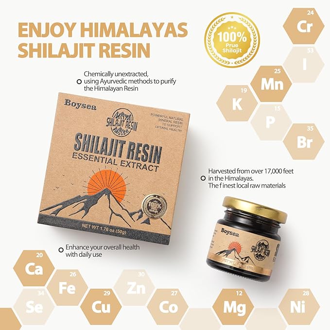 Pure Himalayan Shilajit Resin | 600 mg 80+ Servings| 85+ Trace Minerals & 75%+ Fulvic Acid for Focus & Energy| Zero Sugar| Gold Grade Pure Shilajit for Men & Women - 1.76 Oz * 3 Pcs