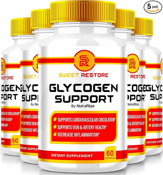 (5 Pack) Sweet Restore Joint Support Supplement, Official Glycogen Support Capsules, All-Natural SweetRestore Joint Formula, Blood Vessel Cleaner Reviews (300 Capsules)