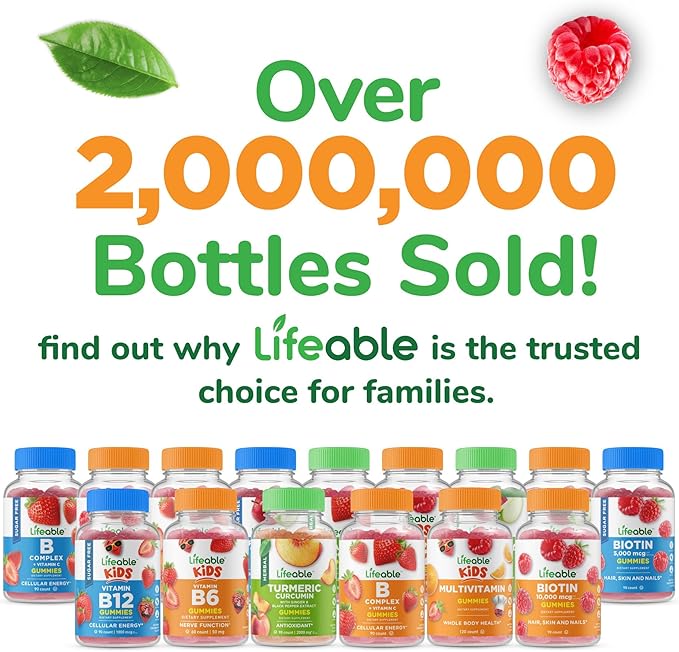 Lifeable Sugar Free Fiber Gummies for Adults | 4g | Great Tasting Fiber Supplement Gummies | Keto Friendly, Gluten Free, Vegan, Non GMO Prebiotic Fiber | for Digestive Health | 90 Gummies
