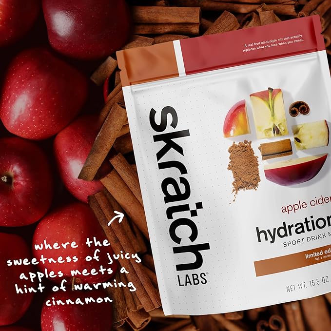 Skratch Labs Hydration Powder | Sport Drink Mix | Electrolytes Powder for Exercise, Endurance, and Performance | Apple Cider | 20 Servings | Non-GMO, Vegan, Kosher