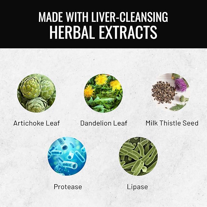 Liver Support Supplement - Liver Defense Liver Cleanse Detox - Made with Solarplast, Artichoke Leaf, Milk Thistle Seed, & More - for Metabolism & Immune Response 60 Capsules
