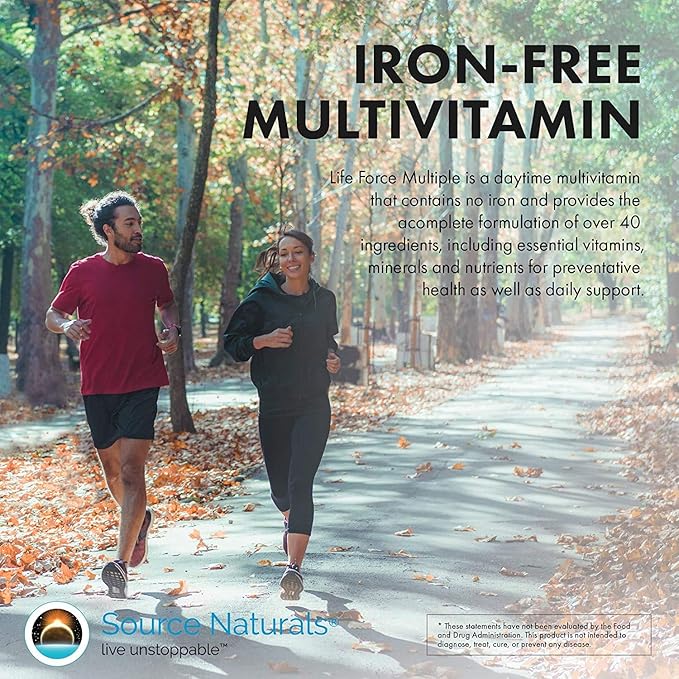 Source Naturals Life Force Multiple Daily Multivitamin High Potency Essential Vitamins, Minerals, Antioxidants & Nutrients - Energy & Immune Boost - 30 Tablets