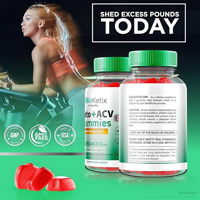 (3 Pack) Bioketix Keto ACV Gummies, Official Bio ketix Keto Gummies, All Natural Apple Cider Vinegar 1000 MG, Keto+ACV Supplement, ACV Keto Wellness Gummy, Gomitas Review (180 Gummies)