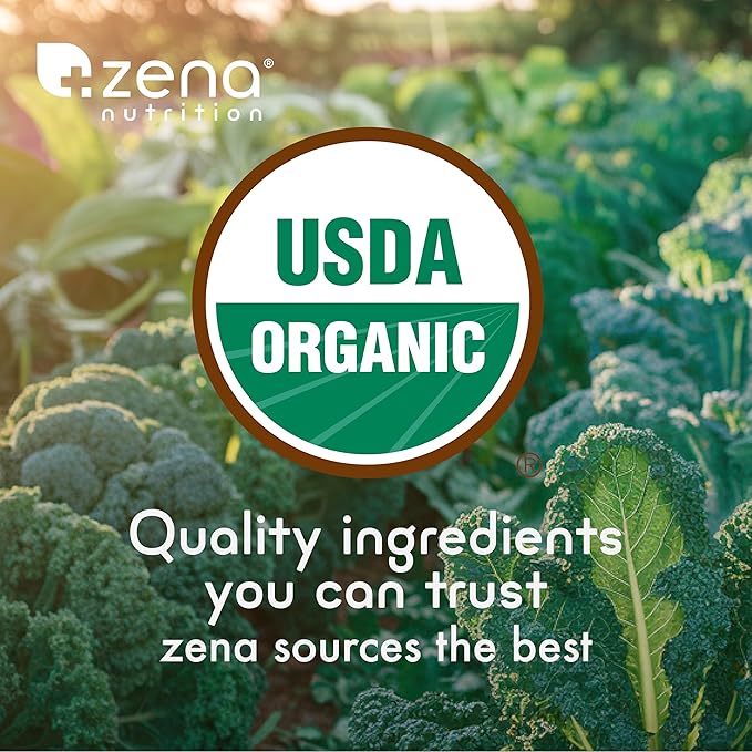 Zena Organic Super Greens Powder, 70+ Superfoods Drink Mix, 0 Sugar, 3G Fiber, Fruits, Veggies, Spirulina, Chlorella, Antioxidants, Pre & Probiotics, Digestive Enzymes, Mixed Berry Flavor, 30 Servings