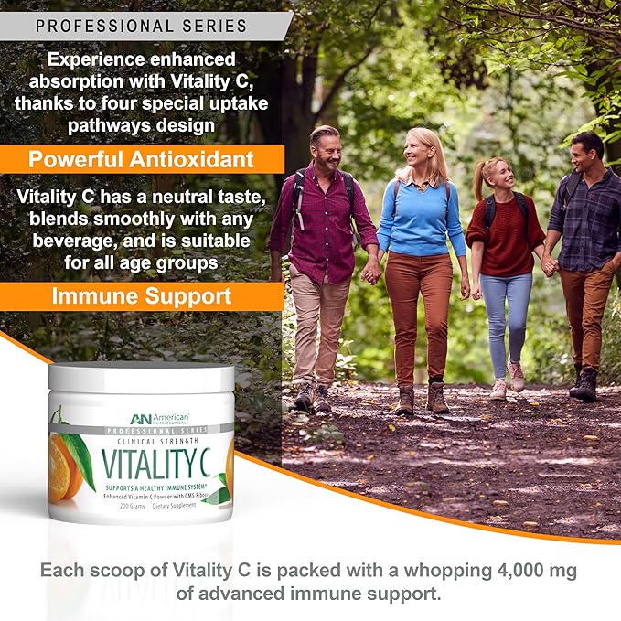 Vitamin C Powder - Supplement for Immune Support - Natural, Sugar Free -Non-Acidic - No Upset Stomach - 4000mg